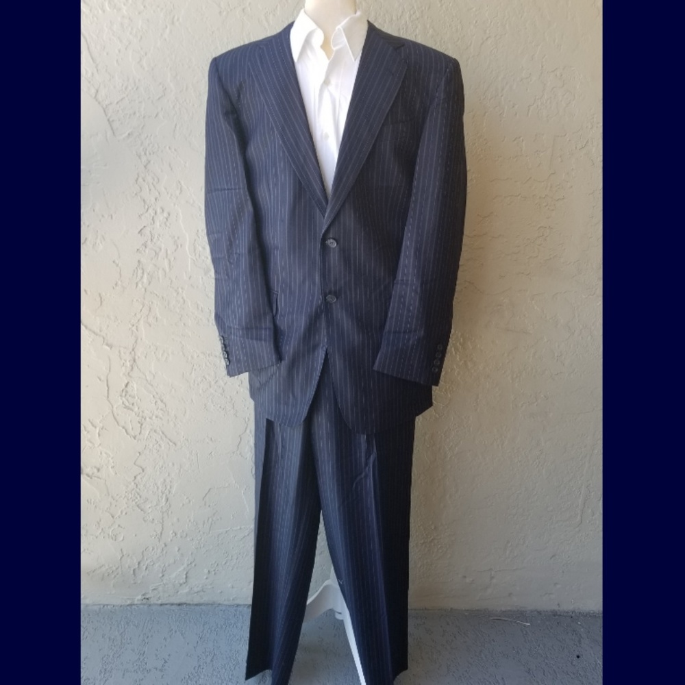 Joseph Abboud Two Piece Suit - dark blue pinstripe